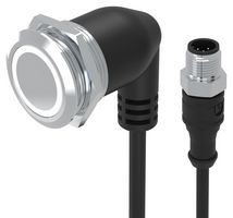 EAO 82-665G.2154 Vandal Resistant Switch, Ring Illuminated, 24V LED, 82 Series, 22 mm, SPDT, Maintained
