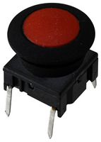 MEC 5ETH935+1SS09-12.0+AQW0908 Tactile Switch, Black, 5E Series, Top Actuated, Through Hole, Round Button, 3.5 N, 50mA at 24VDC