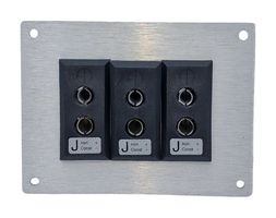 LABFACILITY IS-J-FF + FSP-3 Thermocouple Connector, Standard, Black, 66 x 88mm Panel, J, Socket, 3Way, IEC, Fascia Mount