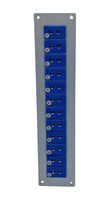 LABFACILITY JM-K-FF + FMP-12 Thermocouple Connector, Miniature, Blue, 45 x 205mm Panel, K, Socket, 12Way, JIS, Fascia Mount
