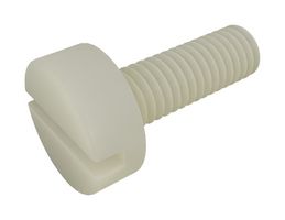 TR FASTENINGS RP0000380973 Screw, Nylon 6.6, Cheese Head Slotted, 20mm, M5 x 0.8