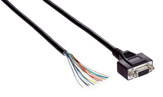 SICK YFHDAC-020VH1XLEAX Computer Cable, D Subminiature H/D Socket, 15 Way, Free End, 6.6 ft, 2 m