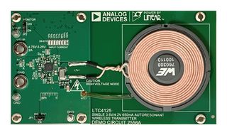 ANALOG DEVICES DC2554A-A-KIT Evaluation Kit, LTC4125EUFD#PBF, Wireless Battery Charger Transmitter, Tx/Rx Demo Boards, Standoffs