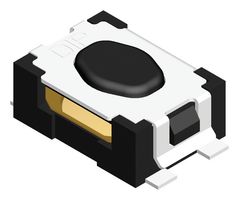MULTICOMP PRO MPIPTG25K-A-V-T/R Tactile Switch, SPST-NO, Black, Top Actuated, Surface Mount, Oval Button, 300 gf, 50mA at 12VDC