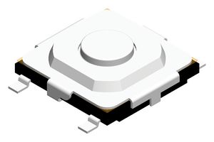 MULTICOMP PRO MPTME-533-Q-T/R Tactile Switch, SPST-NO, Top Actuated, Surface Mount, Round Button, 160 gf, 50mA at 12VDC