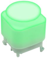 E-SWITCH PB350DTRG Industrial Pushbutton Switch, 20 mA 3.2 V LED, PB350 Series, SPDT, Momentary, Round, Green