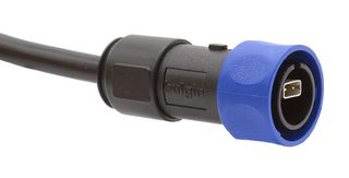 BULGIN LIMITED PXPSPE4034/2M/22 Ethernet Cable, 22AWG, SPE Buccaneer Plug to Free End, Black, 2 m, 6.6 ft