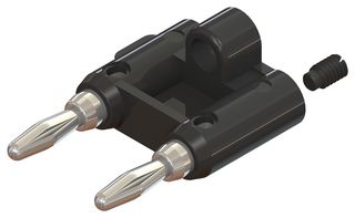 CAL TEST ELECTRONICS CT3160-0 Banana Test Connector, Plug, Cable Mount, 15 A, 5 kVDC, Nickel Plated Contacts, Black