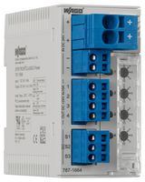 WAGO 787-1664 Electronic Circuit Breaker, 787 Series, 4 Pole, 24 VDC, DIN Rail, 10 A