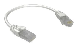 AMPHENOL COMMUNICATIONS SOLUTIONS RJE1Y31A83C42401 Ethernet Cable, 8P8C, Overmolded, Cat6a, RJ45 Plug to RJ45 Plug, UTP (Unshielded Twisted Pair)