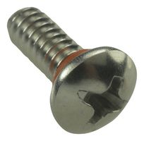 APM HEXSEAL R6-32X3/8 Machine Screw, O-Ring, 6-32, 9.525 mm, Stainless Steel 18-8, Recessed Head Phillips