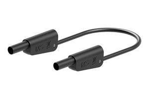 STAUBLI 66.2017-10021 Banana Test Lead, 4mm Stackable Banana Plug, Shrouded, 4mm Stackable Banana Plug, Shrouded