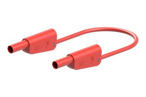 STAUBLI 66.2013-05022 Banana Test Lead, 4mm Stackable Banana Plug, Shrouded, 4mm Stackable Banana Plug, Shrouded
