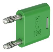 STAUBLI 64.4010-25 Banana Test Connector, 32A, 60VDC, Green, Socket, Panel Mount, 25 A, 60 VDC, Gold Plated Contacts