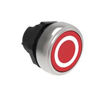 LOVATO LPCB1104 Switch Actuator, Spring Return, Flush, Red, Lovato PLatinum Series 22mm Pushbutton Switches