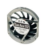 SANYO DENKI 109E4712M401 DC Axial Fan, 12 V, 172 mm, 25 mm, Ball Bearing, 183 CFM