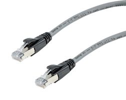 L-COM TRD626ASP-GRY-3F Ethernet Cable, 10 Gigabit, 26AWG, Cat6a, RJ45 Plug to RJ45 Plug