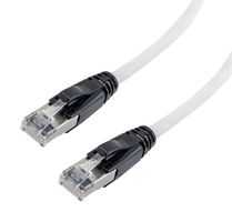 L-COM TRD626ASP-WHT-3F Ethernet Cable, 10 Gigabit, 26AWG, Cat6a, RJ45 Plug to RJ45 Plug