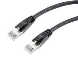 L-COM TRD626ASR-BLK-3F Ethernet Cable, 10 Gigabit, 26AWG, Cat6a, RJ45 Plug to RJ45 Plug