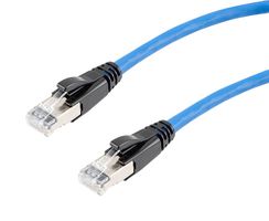 L-COM TRD626ASR-BLU-1F Ethernet Cable, 10 Gigabit, 26AWG, Cat6a, RJ45 Plug to RJ45 Plug
