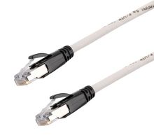 L-COM TRD626ASR-WHT-3F Ethernet Cable, 10 Gigabit, 26AWG, Cat6a, RJ45 Plug to RJ45 Plug