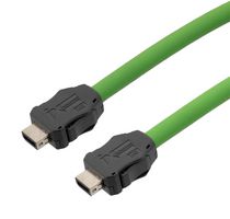 L-COM TRGIX601PU-GRN-3F Ethernet Cable, 26AWG, Cat6a, IX Type A Plug to IX Type A Plug