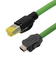 L-COM TRGIX603PU-GRN-3F Ethernet Cable, 26AWG, Cat6a, IX Type A Plug to RJ45 Plug