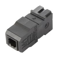 HARTING 02549010402 Heavy Duty Connector, Polyamide, Black, har-modular Series, Module, 1 Contact, M1, Receptacle