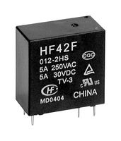 HONGFA HF42F/024-2HST Power Relay, Subminiature, DPST-NO, 24 VDC, 5 A, HF42F Series, Through Hole, Non Latching