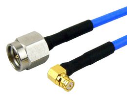 FAIRVIEW MICROWAVE FMC0221085-12 RF / Coaxial Cable Assembly, 12 ", 305 mm, FM-F086, SMA Plug, 90° SMP Jack, 50 ohm