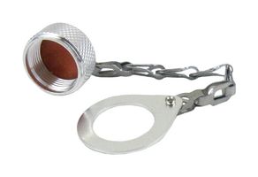 FAIRVIEW MICROWAVE M39012/25-0012 Connector Accessory, Silver, Dust Cap with Bead Chain, N Type Plug RF Connectors