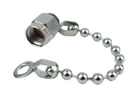 FAIRVIEW MICROWAVE SC2030 Connector Accessory, Brass, Dust Cap with Bead Chain, SMA Type Plug RF Connectors