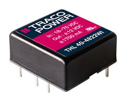 TRACO POWER THL 40-4811WI Isolated Through Hole DC/DC Converter, ITE & Industrial, DIP, 4:1, 40 W, 1 Output, 5 V