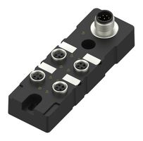 AMPHENOL CONEC 42-08001 Sensor Distribution Box, M12 Connector - 8 Pole, M8 Connector - 3 Pole, 4 Ports, IP67