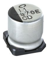 NICHICON UCD1J470MNL1GS SMD Aluminium Electrolytic Capacitor, Radial Can - SMD, 47 µF, 63 V, 2000 hours @ 85°C, Polar