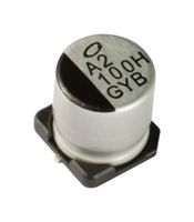 NICHICON GYB1E221MCQADNGS Hybrid Aluminium Electrolytic Capacitor, 220 µF, ± 20%, 25 V, Radial Can - SMD, 0.027 ohm
