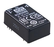 MEAN WELL SCW20W8-03 Isolated Through Hole DC/DC Converter, ITE & Industrial, DIP, 8:1, 20 W, 1 Output, 3.3 V