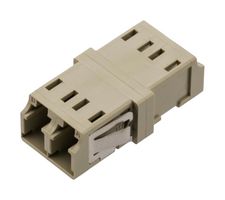 L-COM FOA-800-BGE Fiber Optic Adapter, Beige, OM1 / OM2 Multimode, LC Duplex, LC Duplex, Straight Adapter