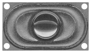 SAME SKY GC0401K Speaker, 8 ohm, 85 dB, 2W, 312 Hz to20 kHz, Round with Rectangular Frame