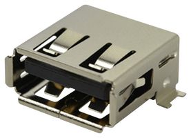 SAME SKY UJ2-AH-1-SMT-TR USB Connector, USB Type A, USB 2.0, Receptacle, 4 Ways, Surface Mount, Right Angle