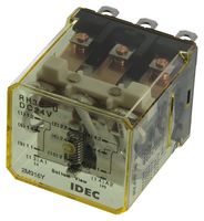 IDEC RH3B-UDC24V Power Relay, 3PDT, 24 VDC, 10 A, RH Series, Socket, Non Latching