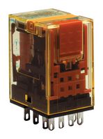 IDEC RU4S-C-A24 Power Relay, 4PDT, 24 VAC, 6 A, RU Series, Socket, Non Latching