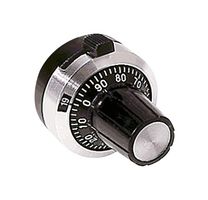 ETI SYSTEMS MG22L-6MM Counting Dial, Concentric, Satin Finish, 20 Turn, 6mm Dia, MG22 Series