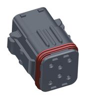 AMPHENOL INDUSTRIAL USCM006-007 Automotive Connector Housing, X-Key, Grey, USCM Series, Plug, 6 Ways