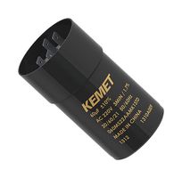 KEMET 040MS22AAMA1STD Electrolytic Capacitor, 40 µF, 220 V, 0%, +25%, Snap-In, 500 hours @ 60°C