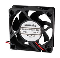 SAME SKY CFM-6020C-270-410 DC Axial Fan, 24 V, Square, 60 mm, 20 mm, omniCOOL, 36.45 CFM