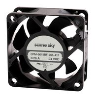 SAME SKY CFM-6015BF-035-252-20 DC Axial Fan, 5 V, Square, 60 mm, 15.5 mm, Ball Bearing, 15.38 CFM