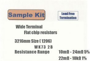 KOA WK732BT-KIT1 Resistor Kit, 100-Pieces, 145 Values, 0.01ohm to 10kohm 0612 Size Thick Film Resistors