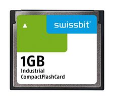 SWISSBIT SFCF1024H1AF2TO-C-MS-537-STD Flash Memory Card, UDMA6/MDMA4/PIO6, SLC, Compact Flash Card, Type I, 1 GB