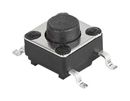 SCHURTER 1301.9314.24 Tactile Switch, LSH Series, Top Actuated, Surface Mount, Round Button, 160 gf, 50mA at 12VDC